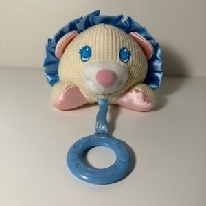 Vintage 1998 Fisher price Clutch me cozies Lion Rattle Teether plush